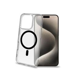 GELSKINMAG - Cover morbida trasparente in TPU, compatibile con la tecnologia Magsafe, anello magnetico color Nero per Apple iPhone 16 Pro [IPHONE 16 CASES]