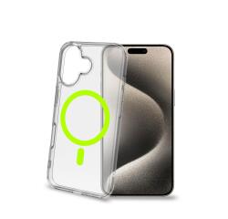 GELSKINMAG - Cover morbida trasparente in TPU, compatibile con la tecnologia Magsafe, anello magnetico color Giallo per Apple iPhone 16 [IPHONE 16 CASES]