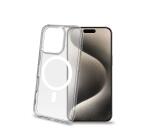 GELSKINMAG - Cover morbida trasparente in TPU, compatibile con la tecnologia Magsafe, anello magnetico color Bianco per Apple iPhone 16 Pro [IPHONE 16 CASES]