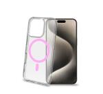 GELSKINMAG - Cover morbida trasparente in TPU, compatibile con la tecnologia Magsafe, anello magnetico color Rosa per Apple iPhone 16 Pro [IPHONE 16 CASES]
