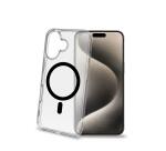 GELSKINMAG - Cover morbida trasparente in TPU, compatibile con la tecnologia Magsafe, anello magnetico color Nero per Apple iPhone 16 [IPHONE 16 CASES]