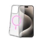 GELSKINMAG - Cover morbida trasparente in TPU, compatibile con la tecnologia Magsafe, anello magnetico color Rosa per Apple iPhone 16 Pro Max [IPHONE 16 CASES]