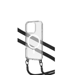 FREEDOMMAG1113 - Cover trasparente compatibile con la tecnologia Magsafe, laccio da collo incluso con ganci in metallo removibili compatibile con Apple iPhone 16 Pro