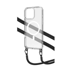 FREEDOMMAG1115 - Cover trasparente compatibile con la tecnologia Magsafe, laccio da collo incluso con ganci in metallo removibili compatibile con Apple iPhone 16 Pro Max