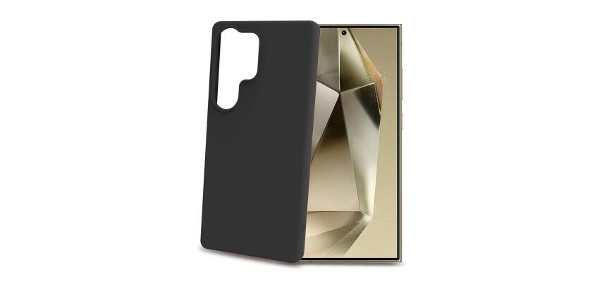 CROMO - Cover in morbido TPU con finitura soft touch colore nero compatibile con Samsung Galaxy S25 Ultra 5G/ Galaxy S25 Ultra 5G Enterprise Edition