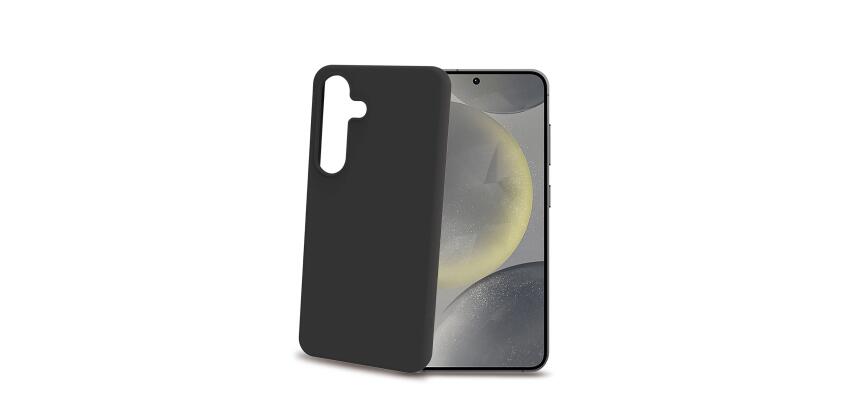 CROMO - Cover in morbido TPU con finitura soft touch colore nero compatibile con Samsung Galaxy S25 5G/ Galaxy S25 5G Enterprise Edition