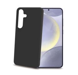 CROMO - Cover in morbido TPU con finitura soft touch colore nero compatibile con Samsung Galaxy S25+ 5G