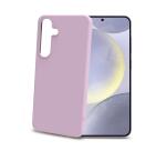 CROMO - Cover in morbido TPU con finitura soft touch colore rosa compatibile con Samsung Galaxy S25+ 5G
