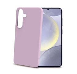 CROMO - Cover in morbido TPU con finitura soft touch colore rosa compatibile con Samsung Galaxy S25+ 5G