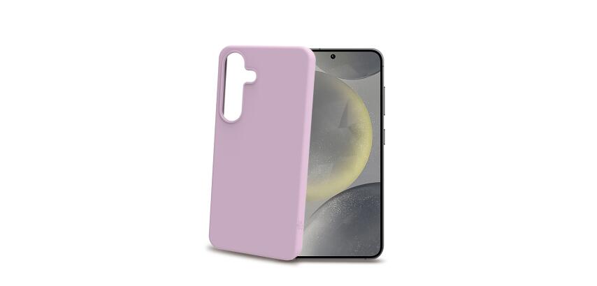 CROMO - Cover in morbido TPU con finitura soft touch colore rosa compatibile con Samsung Galaxy S25 5G/ Galaxy S25 5G Enterprise Edition