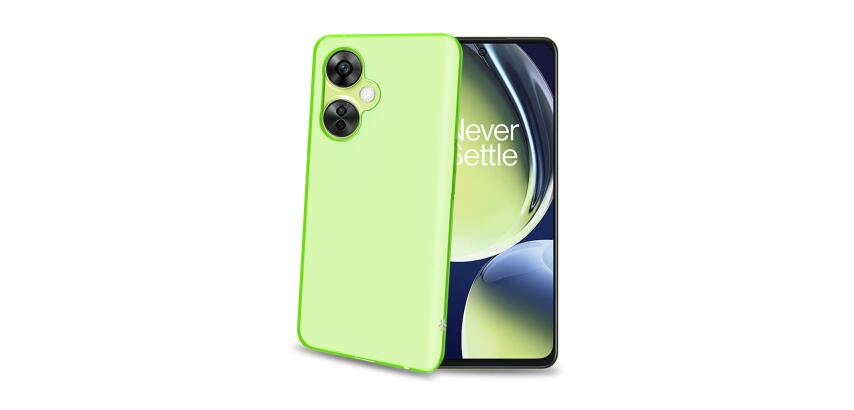 GELSKIN - Cover morbida trasparente verde in TPU compatibile con Oneplus Nord CE 3 Lite