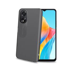 GELSKIN - Cover morbida trasparente nero in TPU compatibile con Oppo A18/ A38