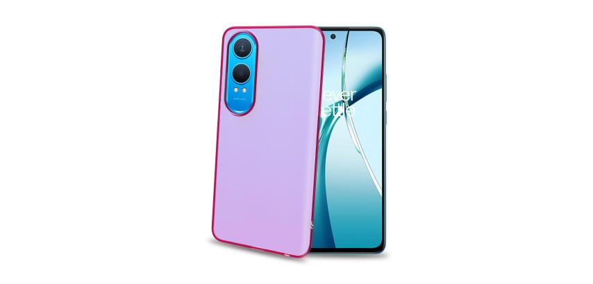GELSKIN - Cover morbida trasparente rosa in TPU compatibile con Oneplus Nord CE 4 Lite