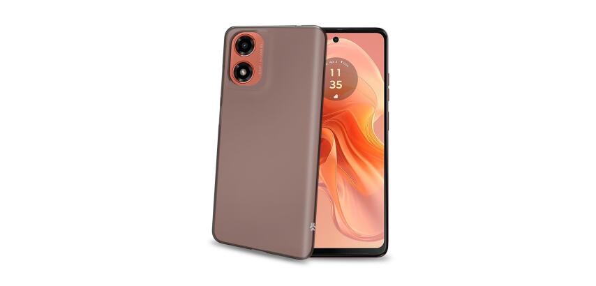 GELSKIN - Cover morbida trasparente nero in TPU compatibile con Motorola E14/ G24/ G04/ G04s