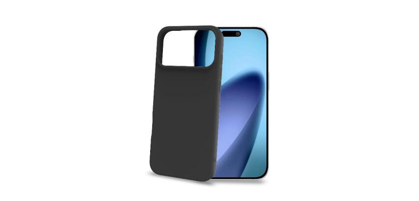 CROMO - Cover in morbido TPU con finitura soft touch colore nero compatibile con Apple iPhone 17 Pro Max [IPHONE 17 CASES]