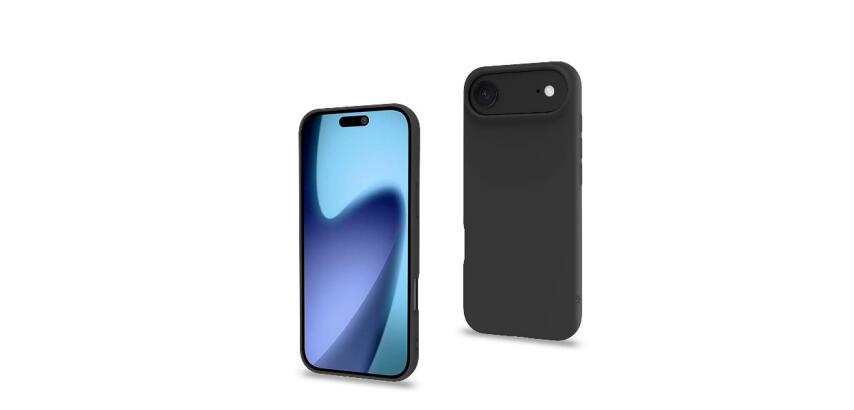 CROMO - Cover in morbido TPU con finitura soft touch colore nero compatibile con Apple iPhone Air [IPHONE 17 CASES]