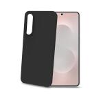 CROMO - Cover in morbido TPU con finitura soft touch colore nero compatibile con Samsung Galaxy S25 Edge