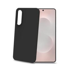 CROMO - Cover in morbido TPU con finitura soft touch colore nero compatibile con Samsung Galaxy S25 Edge