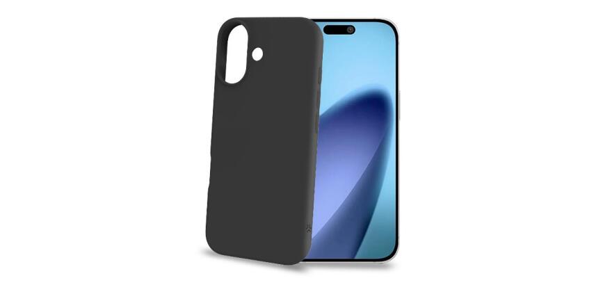 CROMO - Cover in morbido TPU con finitura soft touch colore nero compatibile con Apple iPhone 17 [IPHONE 17 CASES]