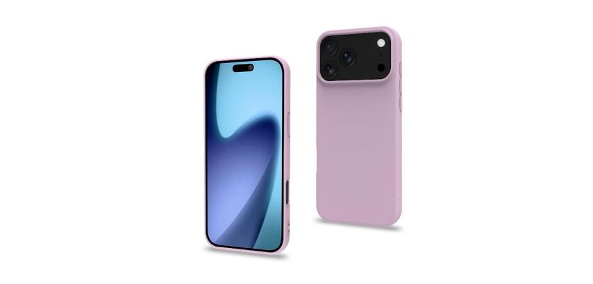 CROMO - Cover in morbido TPU con finitura soft touch colore rosa compatibile con Apple iPhone 17 Pro Max [IPHONE 17 CASES]