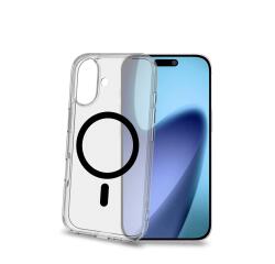 GELSKINMAG - Cover morbida trasparente in TPU, compatibile con la tecnologia Magsafe, anello magnetico color Nero per Apple iPhone 17 [IPHONE 17 CASES]