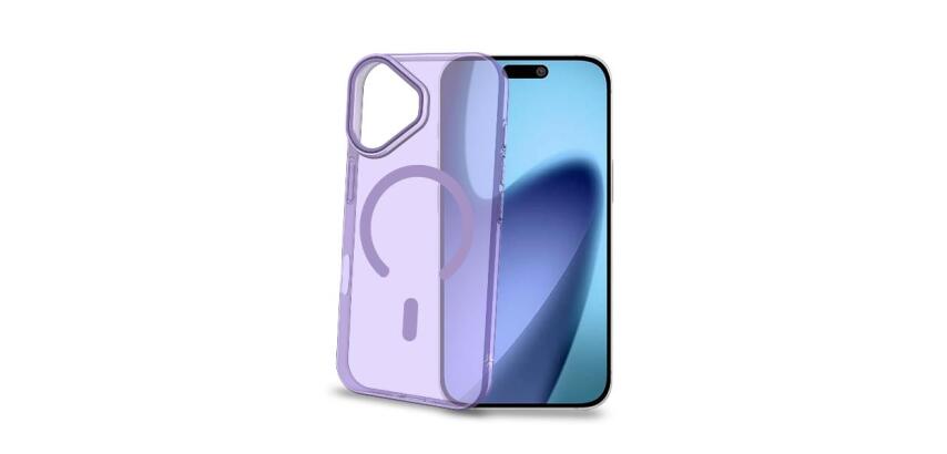 COLORMAG - Cover rigida trasparente con finitura lavanda compatibile con la tecnologia Magsafe per Apple iPhone 17 [IPHONE 17 CASES]