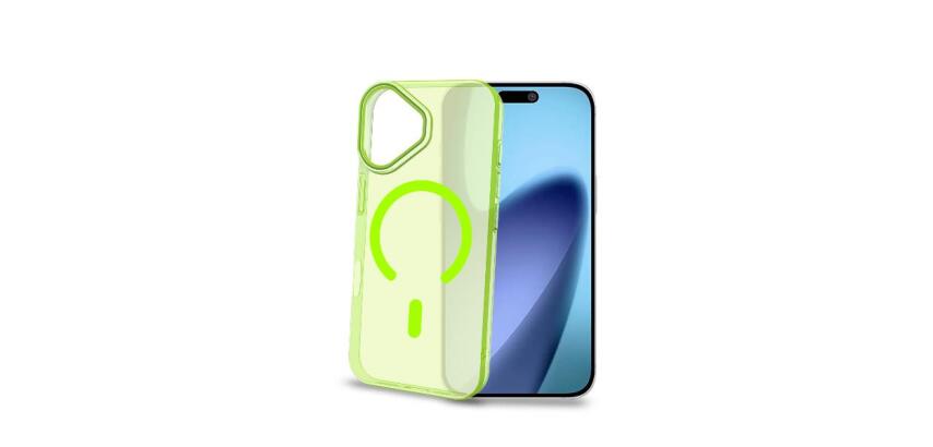 COLORMAG - Cover rigida trasparente con finitura limone compatibile con la tecnologia Magsafe per Apple iPhone 17 [IPHONE 17 CASES]