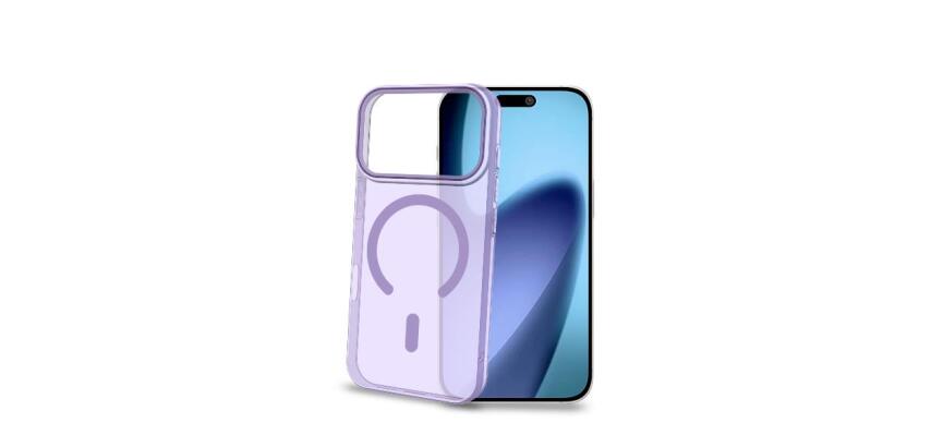 COLORMAG - Cover rigida trasparente con finitura lavanda compatibile con la tecnologia Magsafe per Apple iPhone 17 Pro [IPHONE 17 CASES]