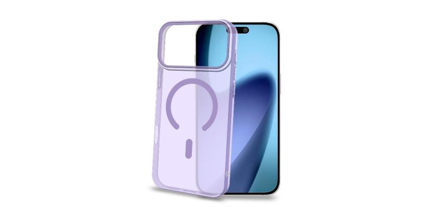 COLORMAG - Cover rigida trasparente con finitura lavanda compatibile con la tecnologia Magsafe per Apple iPhone 17 Pro Max [IPHONE 17 CASES]