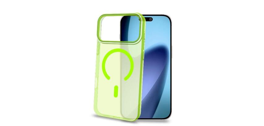 COLORMAG - Cover rigida trasparente con finitura limone compatibile con la tecnologia Magsafe per Apple iPhone 17 Pro Max [IPHONE 17 CASES]