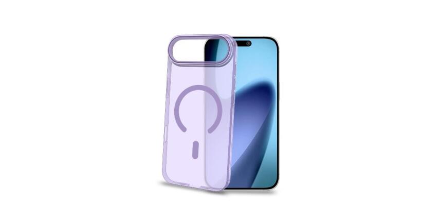COLORMAG - Cover rigida trasparente con finitura lavanda compatibile con la tecnologia Magsafe per Apple iPhone Air [IPHONE 17 CASES]