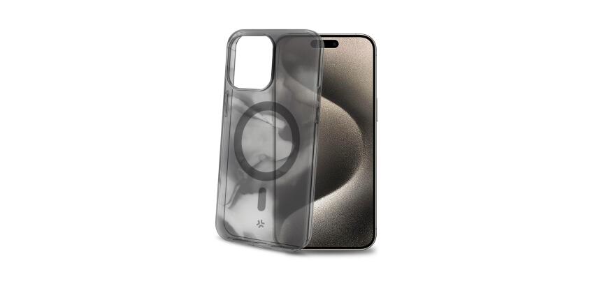 MAGSHADES - Cover semi-trasparente dotata di tecnologia Magsafe, bordi rinforzati, protezione tasti compatibile per Apple iPhone 15 Pro Max