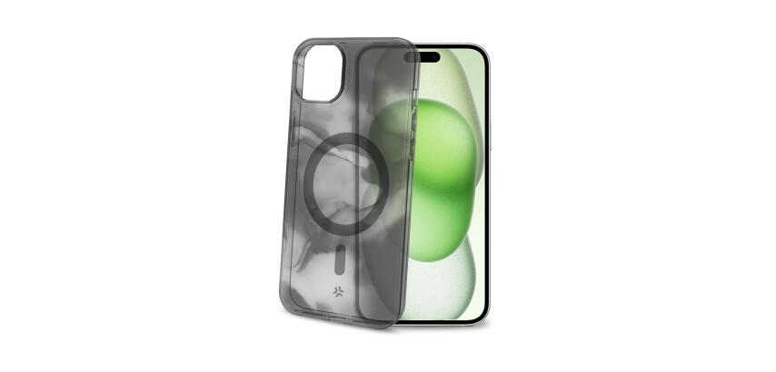 MAGSHADES - Cover semi-trasparente dotata di tecnologia Magsafe, bordi rinforzati, protezione tasti compatibile per Apple iPhone 15 Plus