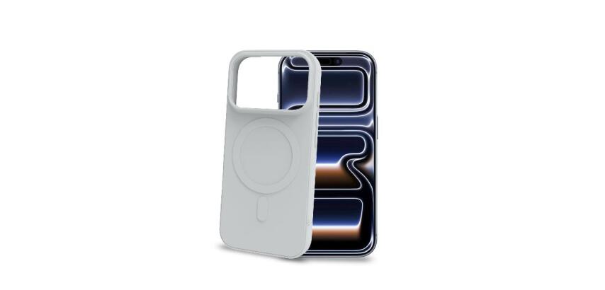 CROMOMAG1200 - Cover in TPU morbido compatibile con la tecnologia Magsafe, colore silver compatibile con Apple iPhone 18 Pro / iPhone 17 Pro [IPHONE 18 CASES]