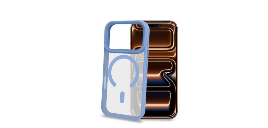 MAGMATT1201 - Cover morbida trasparente con bordi effetto opaco compatibile con la tecnologia Magsafe per Apple iPhone 18 Pro Max / iPhone 17 Pro Max [IPHONE 18 CASES]
