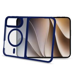 MAGMATT1202 - Cover morbida trasparente con bordi effetto opaco compatibile con la tecnologia Magsafe per Apple iPhone Duo [IPHONE 18 CASES]