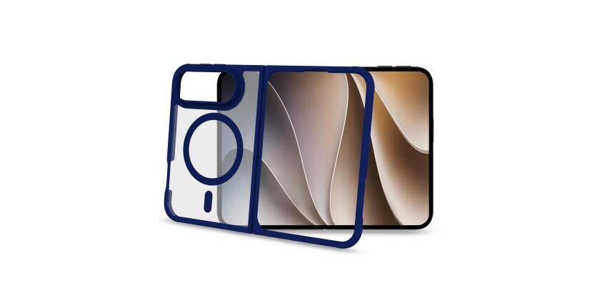 MAGMATT1202 - Cover morbida trasparente con bordi effetto opaco compatibile con la tecnologia Magsafe per Apple iPhone Duo [IPHONE 18 CASES]