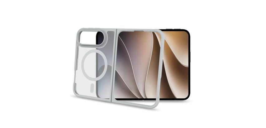 MAGMATT1202 - Cover morbida trasparente con bordi effetto opaco compatibile con la tecnologia Magsafe per Apple iPhone Duo [IPHONE 18 CASES]