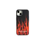 VISION OF SUPER - Cover in TPU con finitura soft touch colore nero con fiamme rosse compatibile con Apple iPhone 14 [VOS COLLECTION]