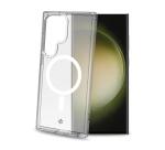GELSKINMAG - Cover morbida trasparente in TPU compatibile con la tecnologia Magsafe, anello magnetico colore Bianco per Galaxy S23 Ultra 5G/ Galaxy S23 Ultra 5G Enterprise Edition
