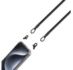 FREEDOM CASE - Cover trasparente in TPU incluso nella confezione laccio collo colore nero per Apple iPhone 15 Pro [FREEDOM]