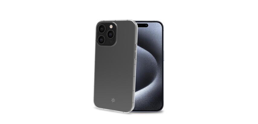 HEXAGEL - Cover trasparente semi rigida, ultra resistente in Poliuretano + Policarbonato compatibile con Apple iPhone 15 Pro [IPHONE 15 CASES]