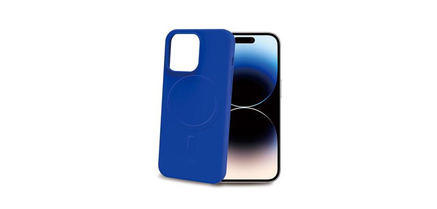CROMOMAG - Cover in TPU morbido compatibile con la tecnologia Magsafe, colore blu compatibile con Apple iPhone 15 Pro [IPHONE 15 CASES]