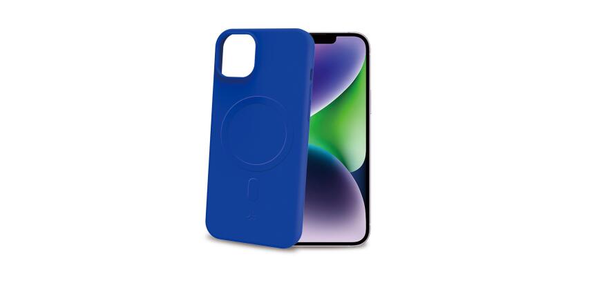 CROMOMAG - Cover in TPU morbido compatibile con la tecnologia Magsafe, colore blu compatibile con Apple iPhone 15 Plus [IPHONE 15 CASES]