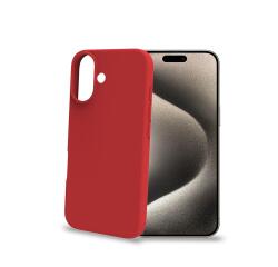 CROMO - Cover in morbido TPU con finitura soft touch colore rosso compatibile con Apple iPhone 16 [IPHONE 16 CASES]