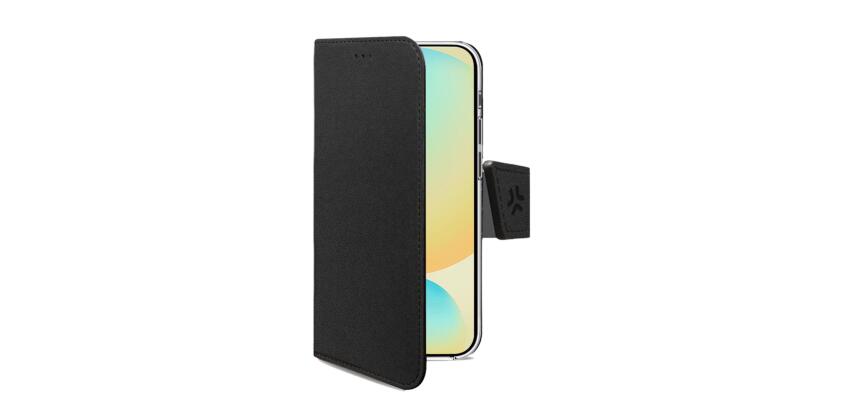 WALLY - Custodia a libro in pelle sintetica con chiusura flap magnetico, slot per carte e funzione stand compatibile con Samsung Galaxy S24 FE/ Galaxy S24 FE Enterprise Edition