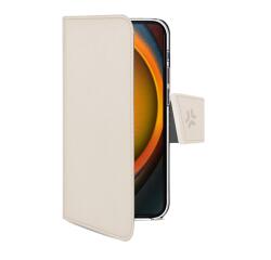 WALLY - Custodia a libro in pelle sintetica con chiusura flap magnetico, slot per carte e funzione stand colore sabbia compatibile con Apple iPhone 16 Pro Max [IPHONE 16 CASES]