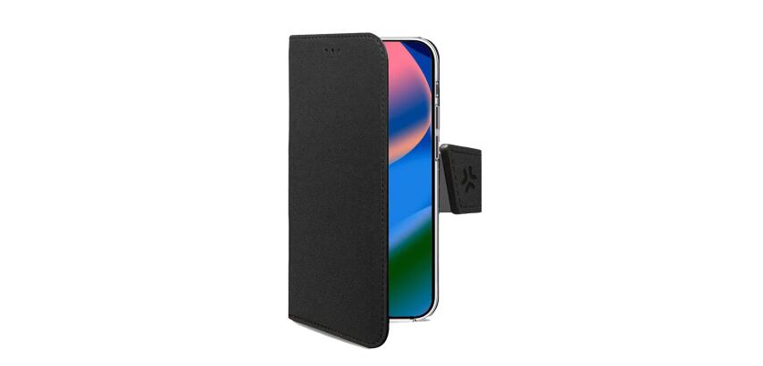 WALLY - Custodia a libro in pelle sintetica con chiusura flap magnetico, slot per carte e funzione stand colore nero compatibile con Google Pixel 10/ Pixel 10 Pro