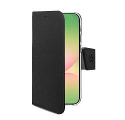 WALLY - Custodia a libro in pelle sintetica con chiusura flap magnetico, slot per carte e funzione stand colore nero compatibile con Samsung Galaxy A57 5G/ Galaxy A57 5G EE