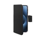 WALLY - Custodia a libro in pelle sintetica con chiusura flap magnetico, slot per carte e funzione stand colore nero compatibile x Apple iPhone 18 Pro/ 17 Pro [IPHONE 18 CASES]